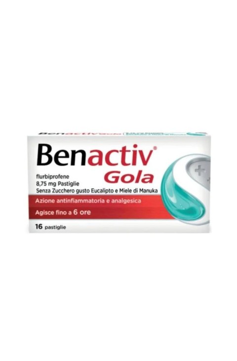 Benactiv Gola 16 Pastiglie 8,75 Mg Senza Zucchero Miele Di Manuka E Eucalipto