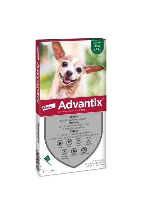 ADVANTIX SPOT ON*6PIP 0-4KG