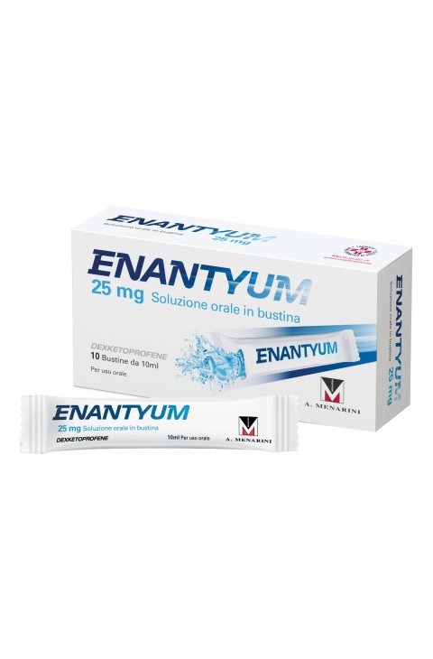 Enantyum Analgesico Antinfiammatorio contro Mal di Testa Dolori Mestruali e Dolori Articolari, 10 Bustine Bevibili