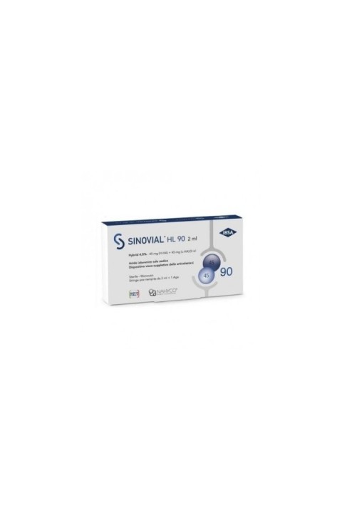 Sinovial HL 90 Intra Articolare Con Acido Ialuronico Siringa Pre-riempita 2 ml Sinovial HL 90 Intra Articolare Con Acido Ialuronico Siringa Pre-riempita 2 ml