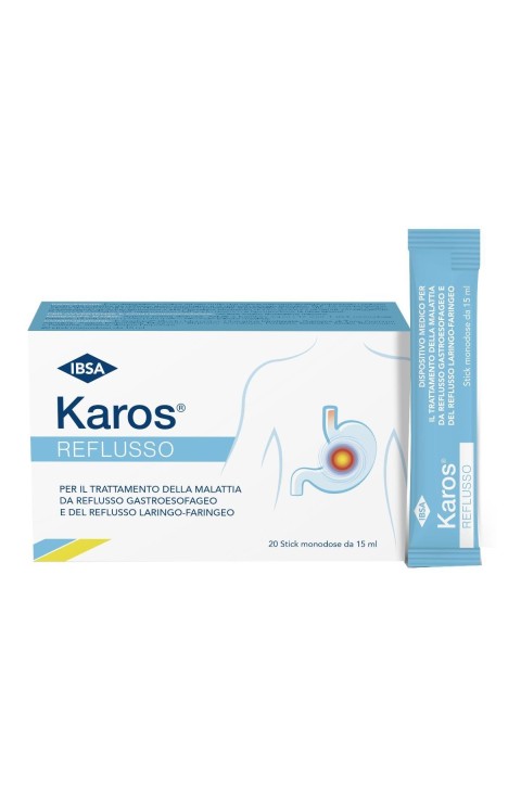 IBSA Karos - Reflusso Dispositivo Medico, 20 stick monodose da 15ml
