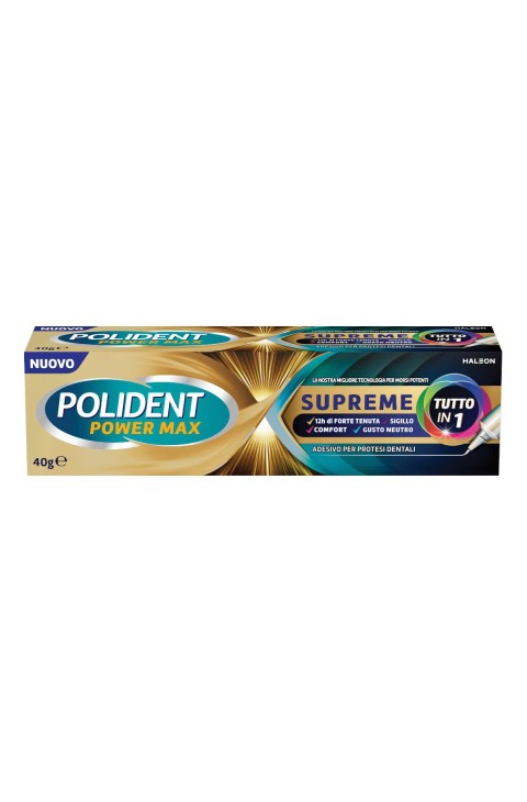 Polident Power Max Supreme crema adesiva per protesi 40 grammi