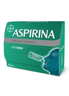 Aspirina in Granuli Senza Acqua Antidolorifico e Antinfiammatorio per Mal di Testa, 20 Bustine

