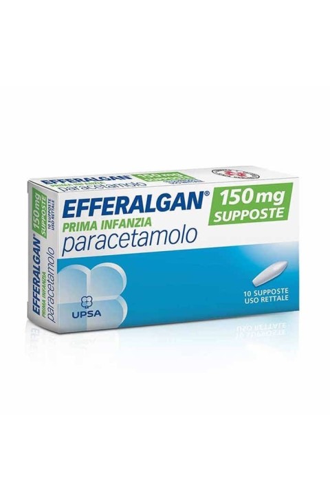 Efferalgan Prima Infanzia 150mg Dolore e Febbre, 10 Supposte