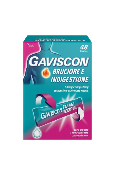 Gaviscon bruciore e indigestione*48 bust 500 mg + 213 mg + 325 mg
