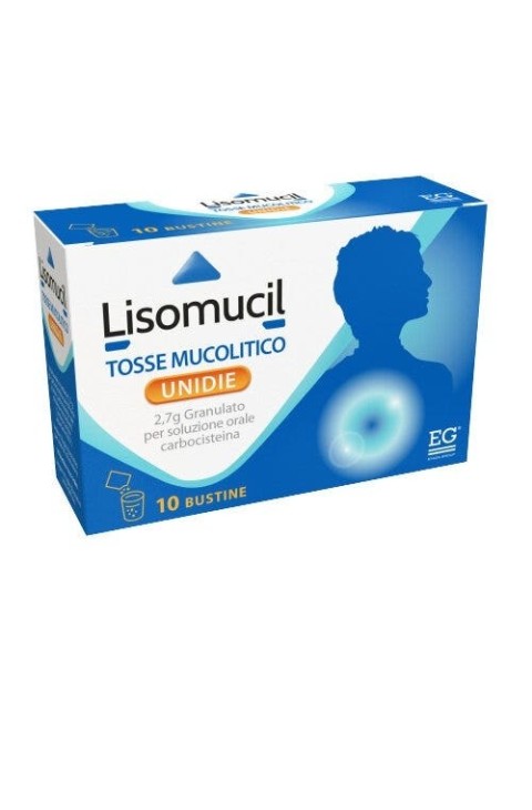 Lisomucil Tosse Muc Unid Unidie Mucolitico 2,7g Granulato per Soluzione Orale Carbocisteina, 10 Bustine