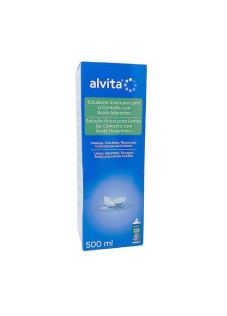 Alvita Soluzione Unica per Lenti a Contatto con Acido Ialuronico, 500ml