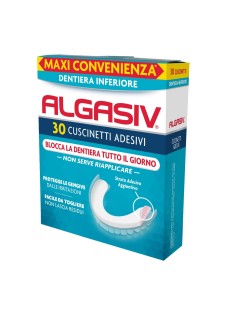 Algasiv Adesivo Per Protesi Dentaria Inferiore, 30 Adesivi