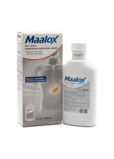 Maalox - 4% + 3,5% Sospensione Orale Gusto Menta Bruciore Stomaco Confezione 250 Ml