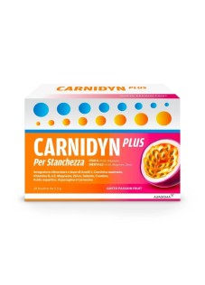 Alfasigma - Carnidyn Plus Integratore Stanchezza Gusto Passion Fruit Confezione 20 Bustine