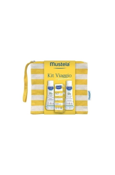 Mustela Kit Viaggio Latte Solare 40ml + Detergente Delicato 100ml + Latte Corpo 100 ml Mustela Kit Viaggio Latte Solare 40ml + Detergente Delicato 100ml + Latte Corpo 100 ml