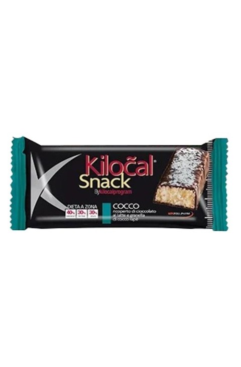 Kilocal Snack - Barretta Dietetica al Cocco con Cioccolato al Latte, 33g