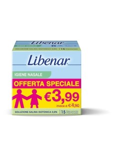 Libenar Soluzione Fisiologica per Igiene Naso Occhi Orecchie 15x5 ml
