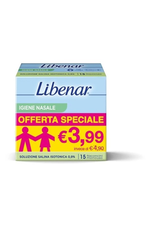 Libenar Soluzione Fisiologica per Igiene Naso Occhi Orecchie 15x5 ml

