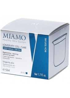 Miamo Longevity Plus - Refill Longevity Cell-Care Deep Balm Cream Crema Viso Rigenerante Riparatrice Ristrutturante Texture Bur