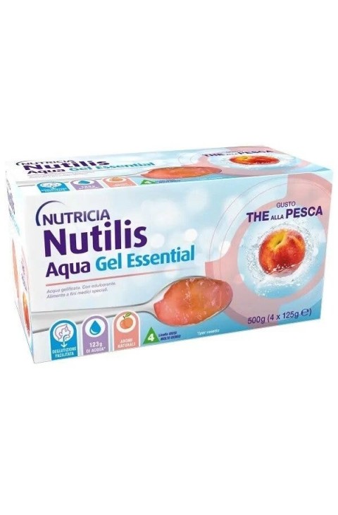 Nutricia Nutilis - Aqua Gel Essential Alimento per Disfagia gusto The alla Pesca, 4x125g
