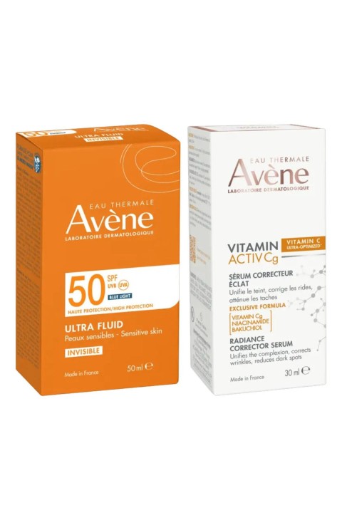 Avene Solari Ultra Fluid Perfezionatore Spf 50+ Protezione Molto Alta Colorata 50ml + Vitamin Activ Cg Siero 10ml Omaggio Avene Solari Ultra Fluid Perfezionatore Spf 50+ Protezione Molto Alta Colorata 50ml + Vitamin Activ Cg Siero 10ml Omaggio