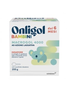 Onligol Bambini Macrogol 4000 Lassativo dai 6 Mesi Polvere 200g con Dosatore
