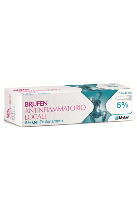 Brufen Antinfiammatorio Locale 5% Gel Etofenamato Trattamento Locale del Dolore, 40g