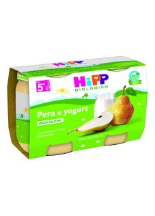 Hipp Biologico Omogeneizzato Merenda Pera e Yogurt 2 x125 g