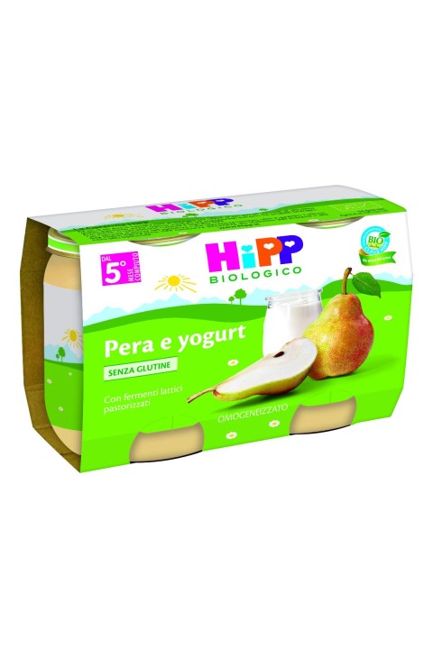 Hipp Biologico Omogeneizzato Merenda Pera e Yogurt 2 x125 g