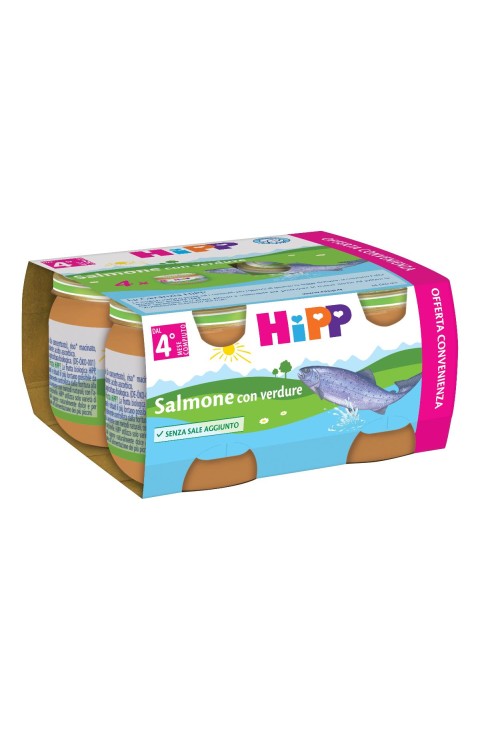 HiPP Omogeneizzato Salmone Con Verdure 80 g 2 Pezzi
