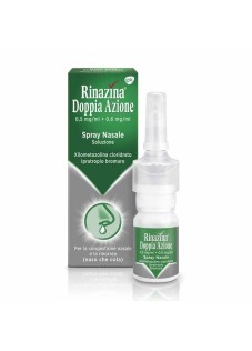 Rinazina Doppia Az Azione Spray Nasale Decongestionate Libera il Naso Chiuso Raffreddore, 10ml