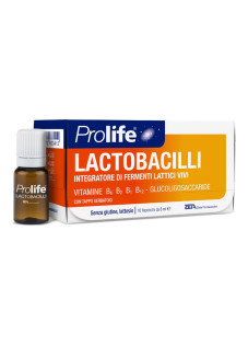 Prolife Lactobacilli Integratore di Fermenti Lattici Vivi, 10 Flaconcini x 8ml
