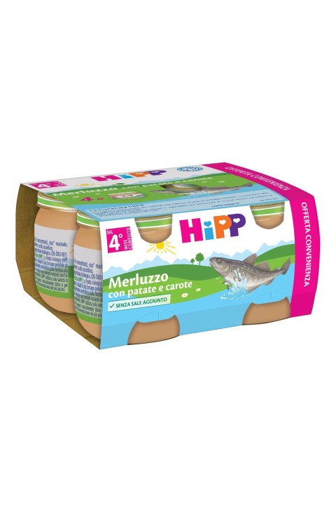Hipp Merluzzo Patate e Carote Omogeneizzato, 4X80g