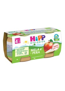 HiPP Omogeneizzato Biologico di Mela e Pera dai 4+ Mesi, 2 x 80g
