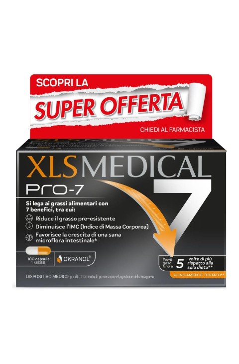XLS Medical Pro-7 Trattamento e Prevenzione del Sovrappeso, 180 capsule
