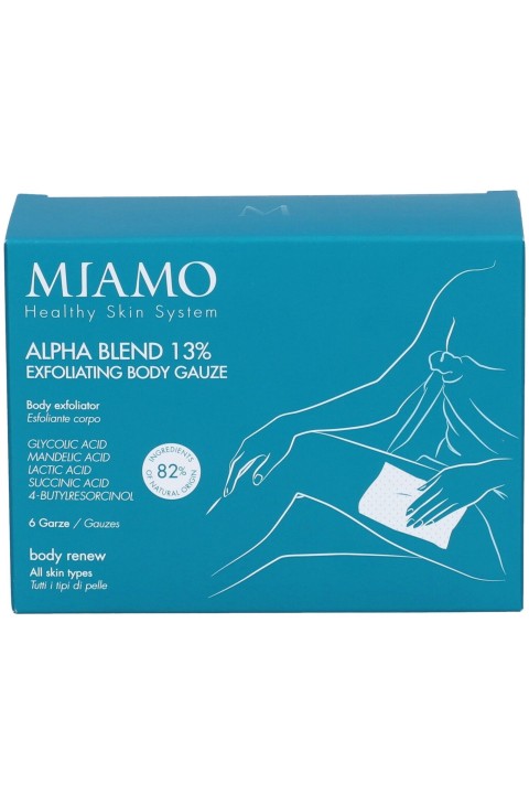 Miamo Body Renew - Alpha Blend 13% Exfoliating Body Gauze, 6 Garze Esfolianti