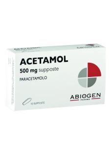 Acetamol 500mg Paracetamolo Supposte Febbre e Dolore, 10 Supposte