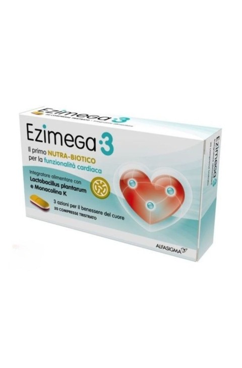 Ezimega 3 Integratore per il Controllo del Colesterolo, 20 Compresse Ezimega 3 Integratore per il Controllo del Colesterolo, 20 Compresse
