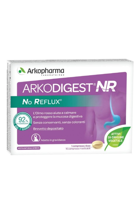 Arkopharma Arkodigest - NR No Reflux Integratore Alimentare, 16 Compresse