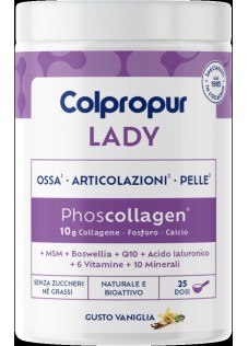 Colpropur Lady Integratore di Collagene + Calcio + Fosforo per Pelle Ossa e Articolazioni 332,5 Gr Vaniglia
