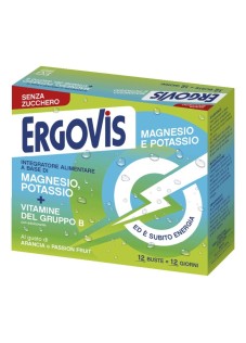 EG Ergovis - Magnesio Potassio Vitamine B Integratore Senza Zucchero, 12 Bustine
