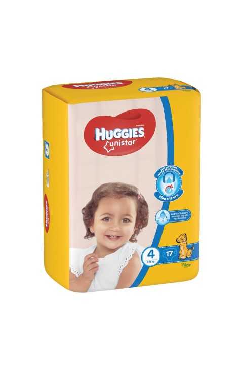 HUGGIES UNISTAR 4 7/18KG 18PZ