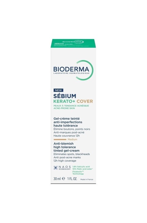 Bioderma Sebium Kerato+ Cover Gel Crema per Imperfezioni 30ml
