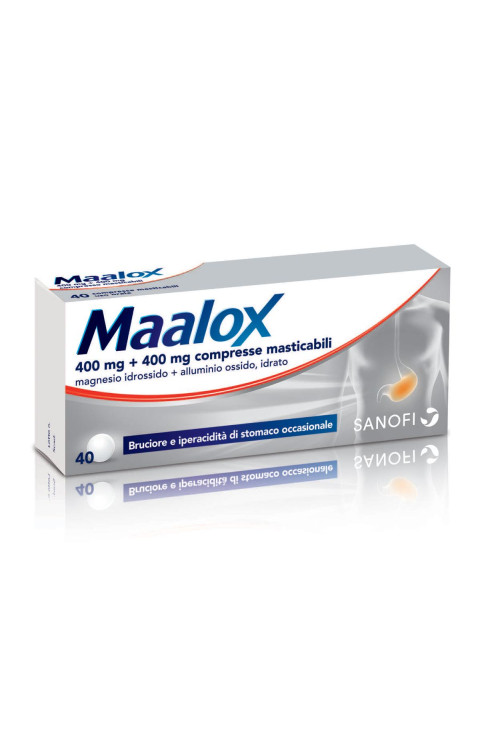 Maalox*40cpr Mast 400mg+400mg