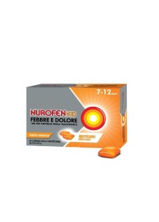 Nurofenkid Febbre e Dolore 100mg Ibuprofene per Bambini 20-40kg, 24 Capsule Molli Masticabili