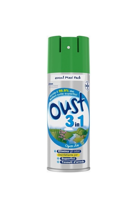 Oust 3 in 1 Open Air Disinfettante per Superfici e Tessuti, 400ml
