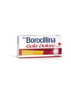 Neoborocillina Gola Dolore Flurbiprofene Pastiglie Senza Zucchero Gusto Limone e Miele Azione Rapida, 16 Pastiglie