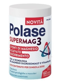 Polase Supermag 3 Integratore Magnesio e Vitamina B6 Polvere 120g Gusto Ciliegia
