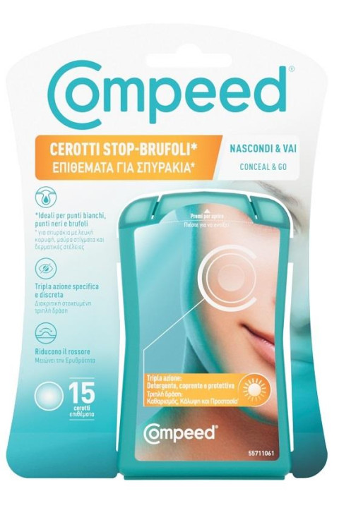 Compeed Stop Brufoli Cerotti Nascondi e Vai, 15 cerotti