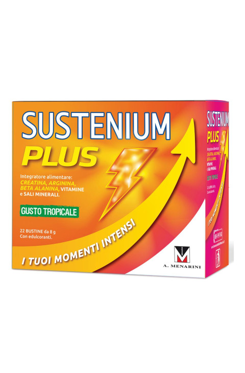 Sustenium Plus Integratore Energizzante con Creatina Succo d'Arancia, 12 Bustine

