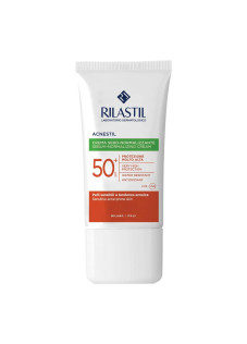 Rilastil Acnestil SPF50+ Emulsione Leggera Seboregolatrice e Opacizzante, 40ml