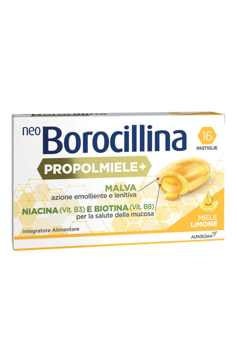 NeoBorocillina Propolmiele+ Gola Gusto Miele e Limone, 16 Pastiglie