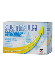 Sustenium Magnesio e Potassio Integratore Alimentare con Aggiunta di Vitamina C, 28 Bustine
