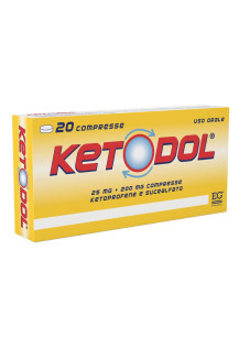 Ketodol*20cpr 25mg+200mg